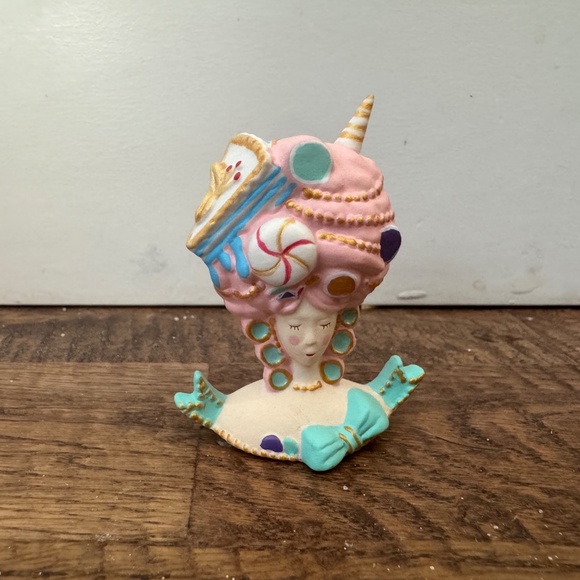 New in Box Glitterville Birthday Cake Topper Candle Holder 2" Marie Sweet - Picture 5 of 6